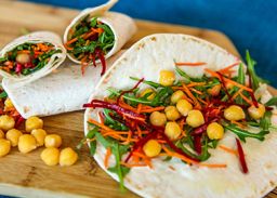 Vegetarische wraps met rauwkost