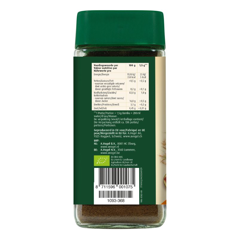 Verpakking A.Vogel Bambu® achterkant