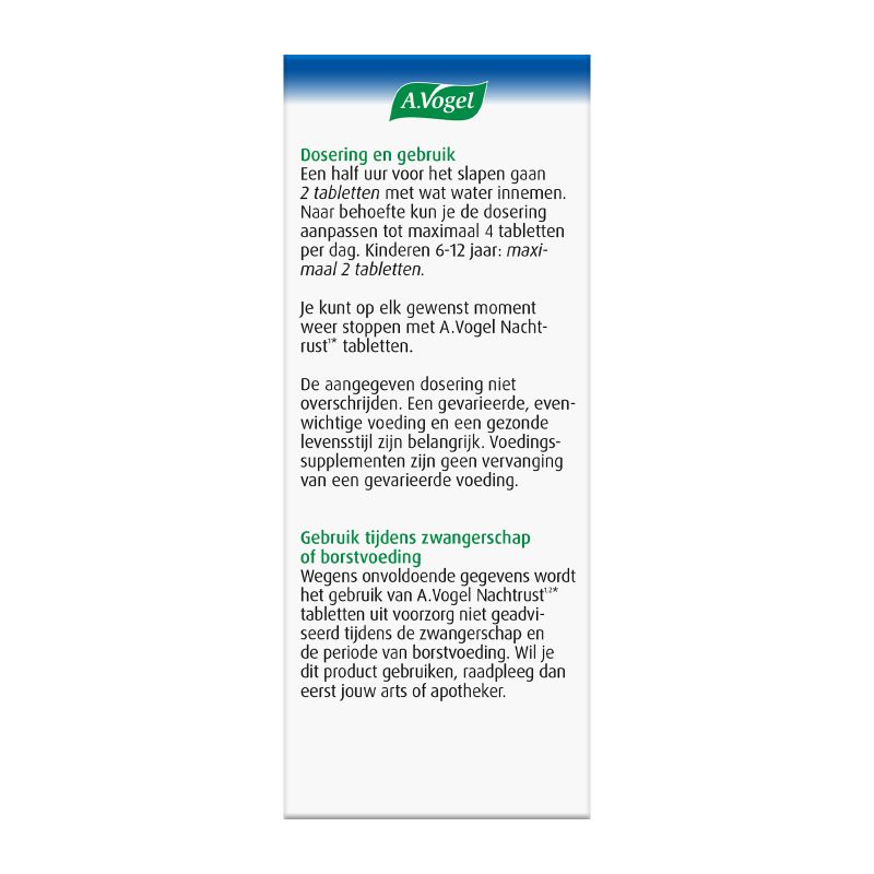 Uit verpakking  Nachtrust tabletten linkerkant