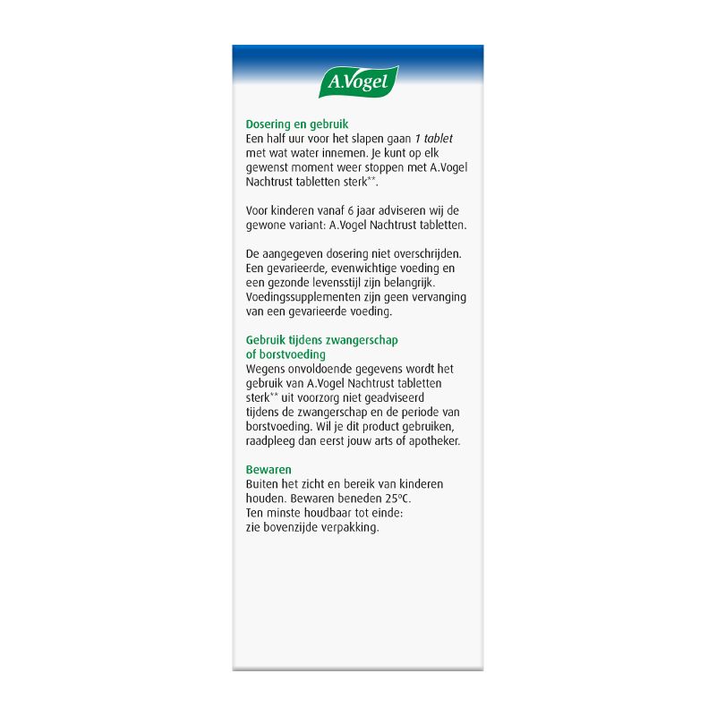 Uit verpakking Nachtrust sterk tabletten linkerkant