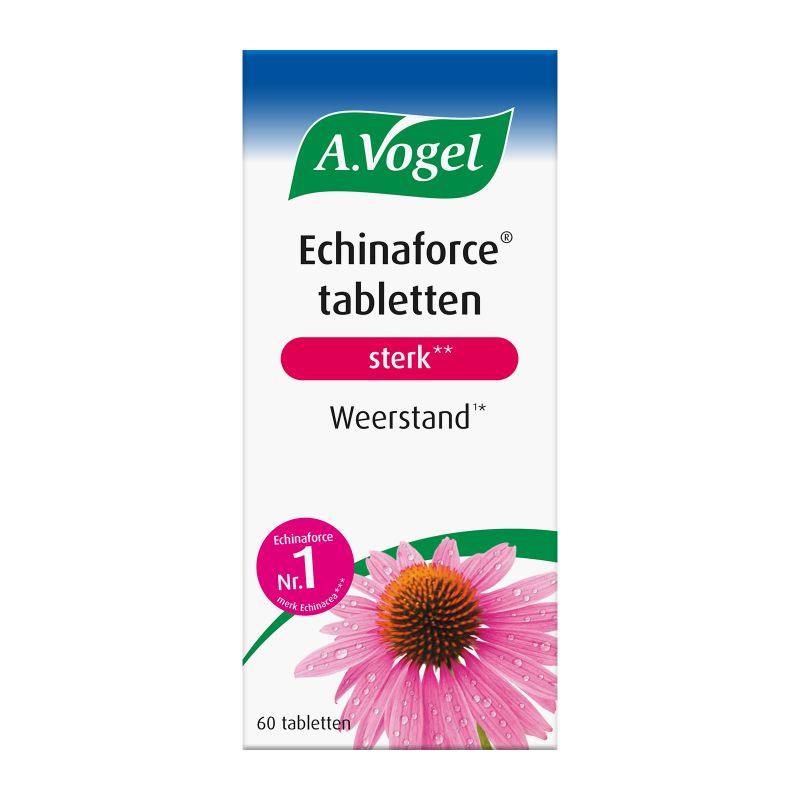 In verpakking Echinaforce sterk** tabletten voorkant