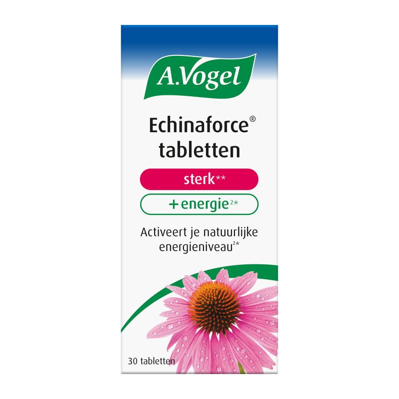 In verpakking Echinaforce sterk**+energie2* tabletten voorkant