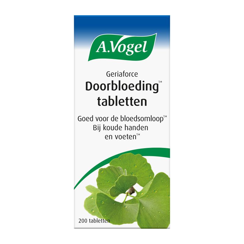 In verpakking Geriaforce Doorbloeding1* tabletten voorkant