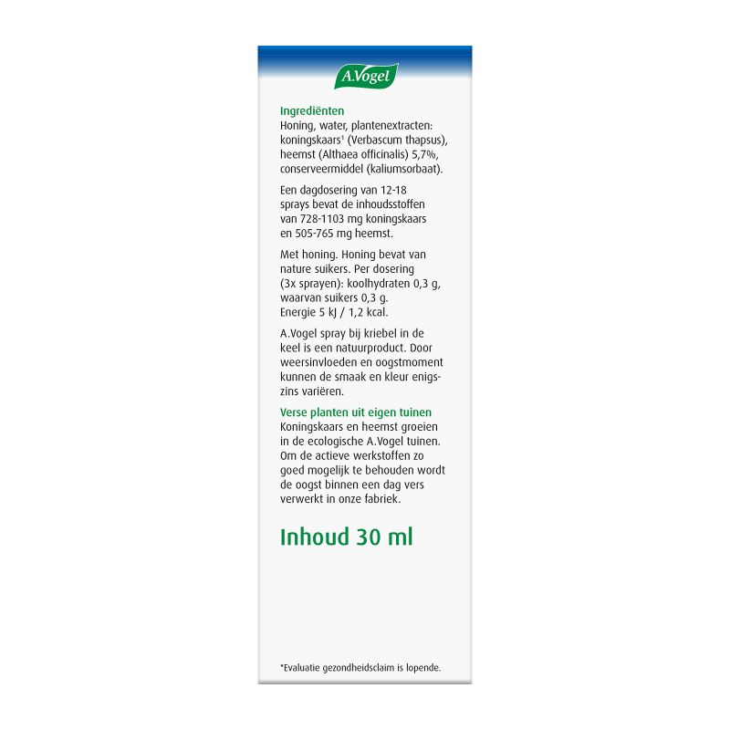 Verpakking Spray Kriebel in de keel rechterkant