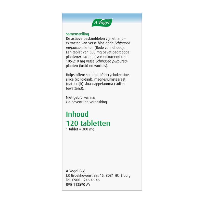 Verpakking Echinaforce Junior griep tabletten rechterkant