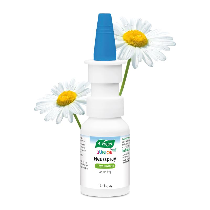 Uit verpakking Junior Neusspray voorkant