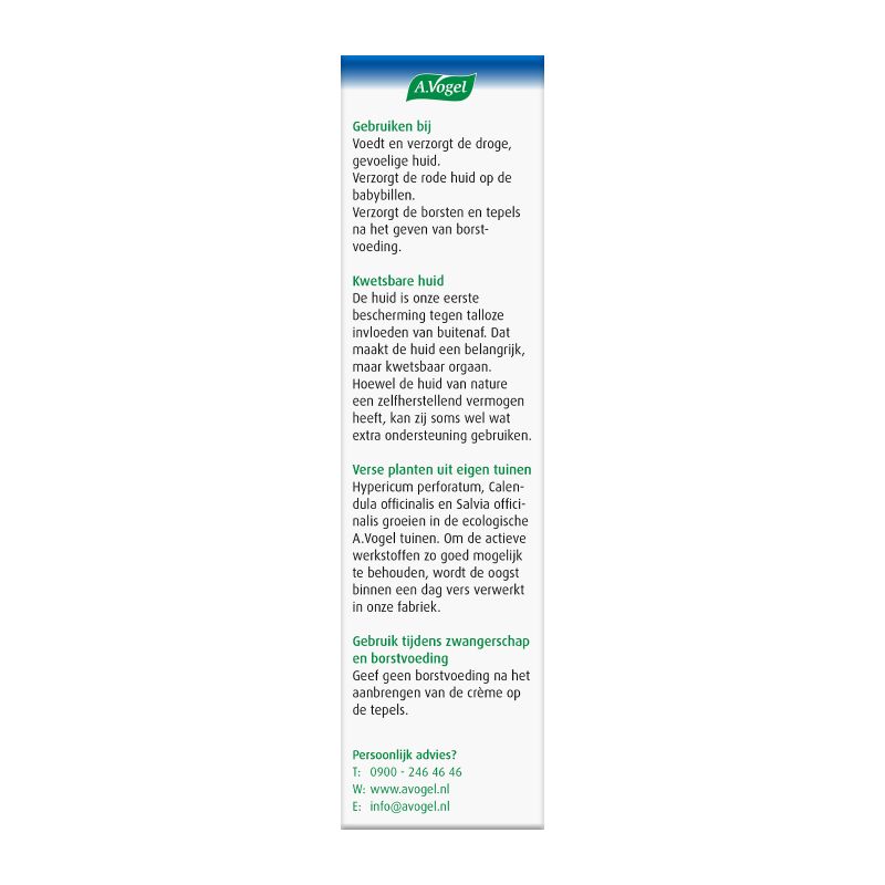 Verpakking Bioforce Droge huid crème achterkant