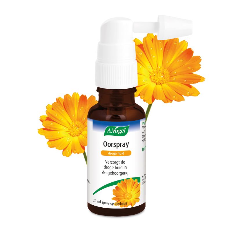 Uit verpakking Oorspray droge huid voorkant
