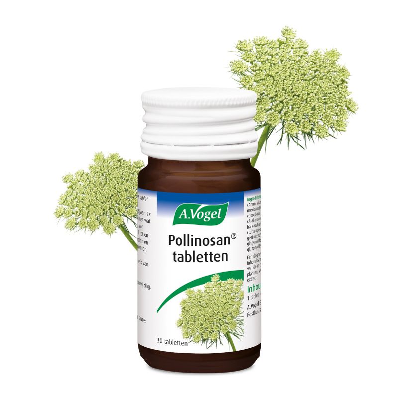 Uit verpakking Pollinosan tabletten voorkant