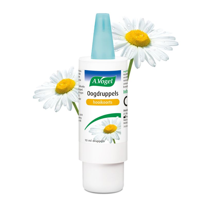 Uit verpakking Oogdruppels hooikoorts voorkant