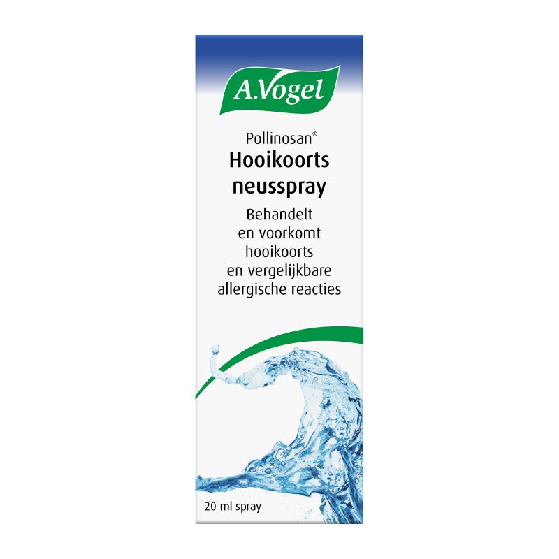 In verpakking Pollinosan Hooikoorts neusspray voorkant