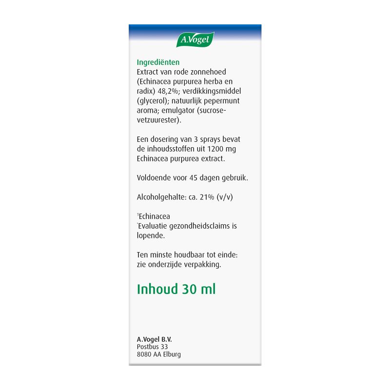 Verpakking Echinaforce spray rechterkant