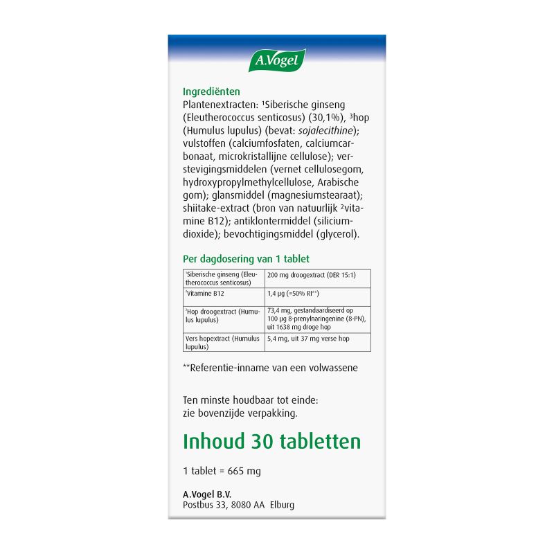 Verpakking Perimenopauze fysiek tabletten rechterkant