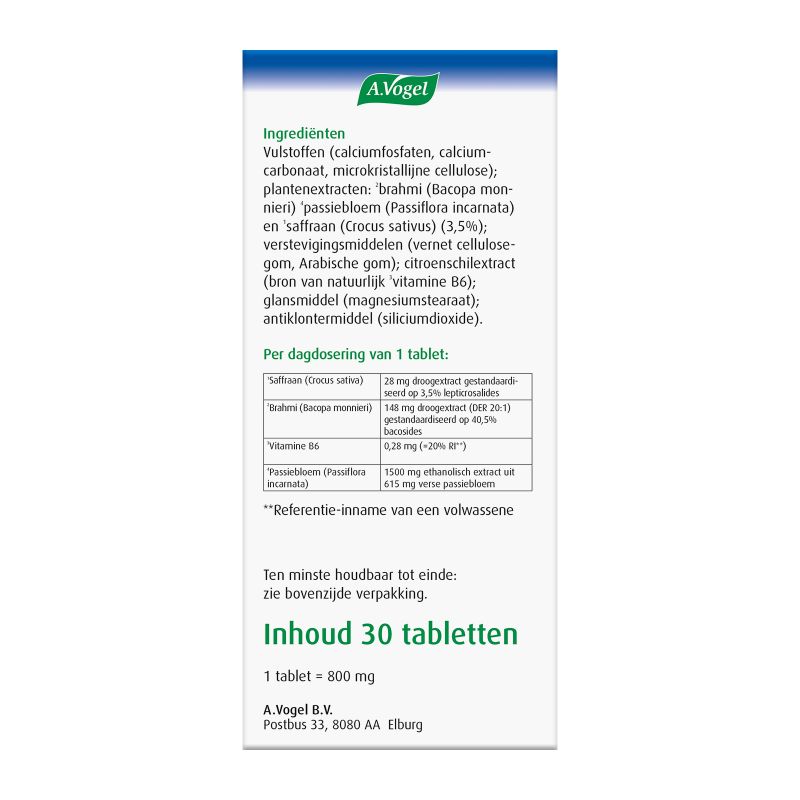 Verpakking Perimenopauze mentaal tabletten rechterkant