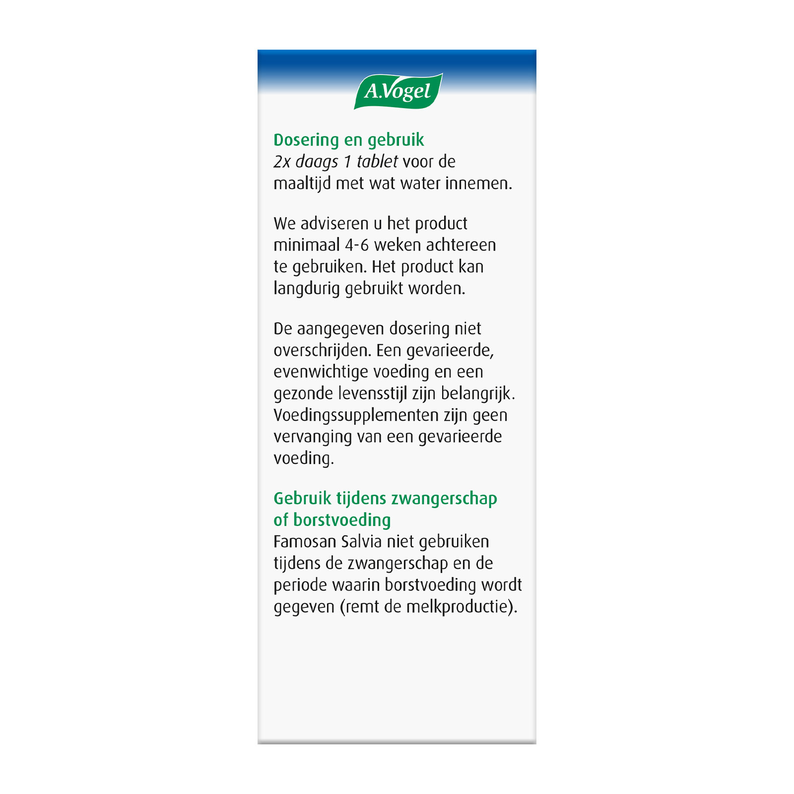 A Vogel Famosan Salvia Tabletten 60 Stuks Avogel Nl