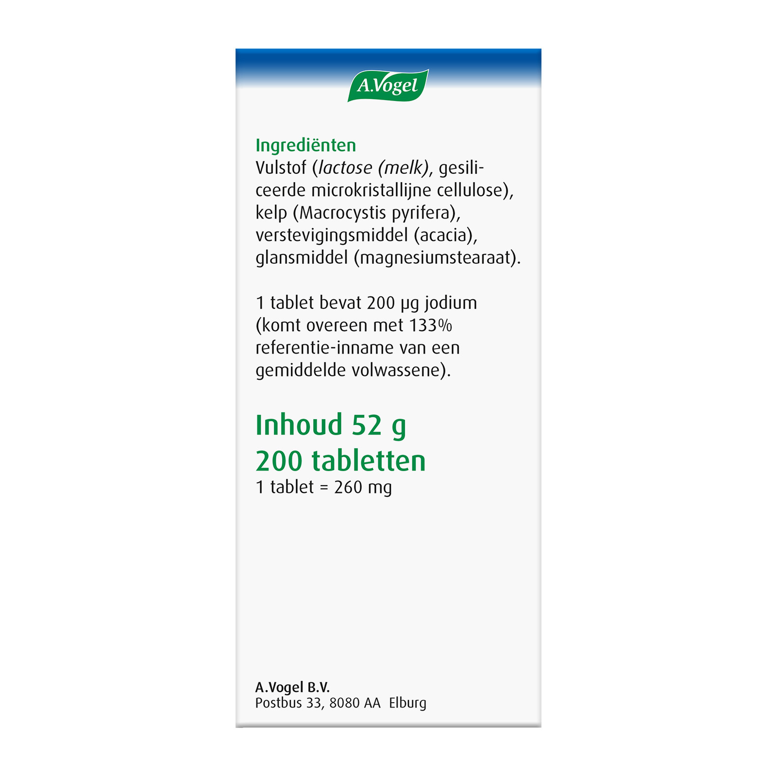 ondergeschikt Indringing geïrriteerd raken A.Vogel Kelpasan | Tabletten 200 stuks | avogel.nl