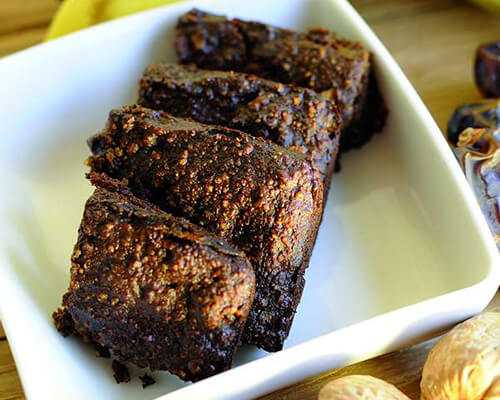 Gezonde banaanbrownies