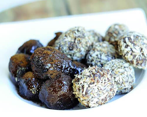 Kokostruffels met bambu