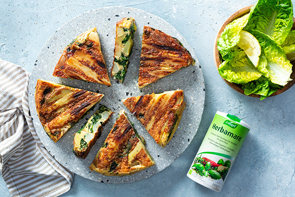 Kruidenfrittata met witte asperges